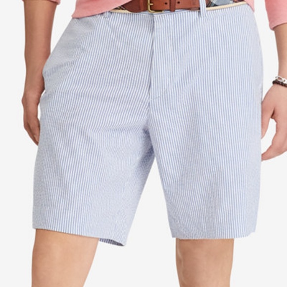 Polo Ralph Lauren Other - Polo Ralph Lauren 30 Seersucker Flat Front Shorts